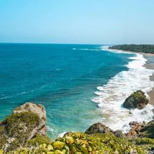A tropical coastline in Puerto Rico