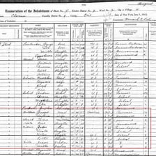 A genealogy document showing a birth surname and a changed name.