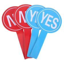 Signs displaying the words yes and no