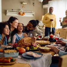 A group of relatives gathered together as a family.