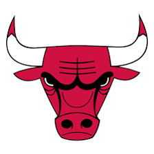 Chicago Bulls players competing in an NBA basketball game