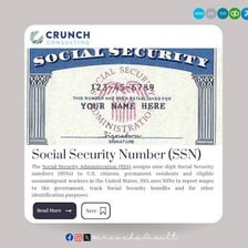 A Social Security card representing an identification number.