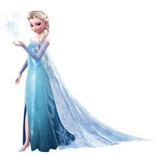 Elsa from Frozen using her ice powers
