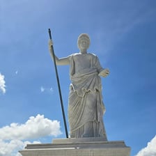 A classical depiction of Hera, Greek goddess and queen of the gods.