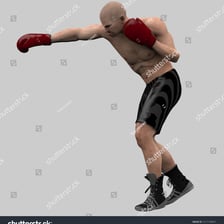 A boxer extending a fist in a jab