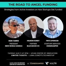An investor meeting with startup founders