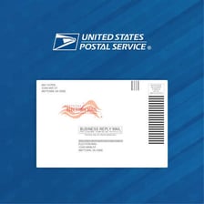 A postal carrier delivering physical mail.
