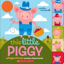 A child’s toes representing the “This Little Piggy” nursery rhyme