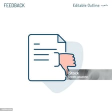A person signaling rejection with a thumbs-down gesture