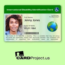 A personal name displayed on an identification card.