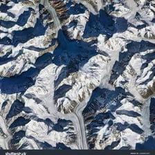 K2 rising above the mountain landscape on the Pakistan-China border