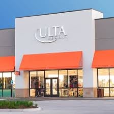 The exterior of an Ulta Beauty retail store.