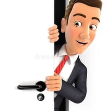 A person taking a quick look around a doorway