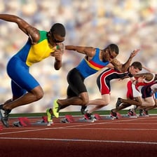 A professional athlete competing in a sporting event
