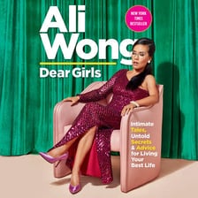 Ali Wong with the book Dear Girls