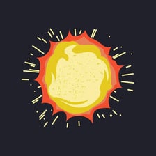 An astronomy illustration showing the Sun as a star.