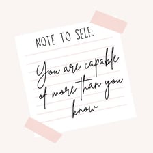 A handwritten reminder addressed to oneself