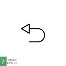 An illustration of an action being undone