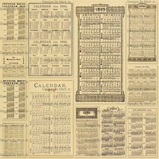 Calendar pages symbolizing time in the past