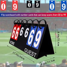 A scoreboard displaying a 9–9 tied score.