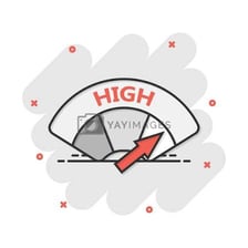 An illustration showing a limit marked at the top of a scale.