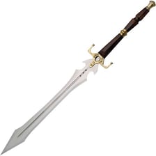 A medieval-style sword associated with fantasy adventure imagery.