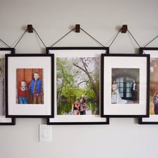 Framed artwork displayed on a gallery wall