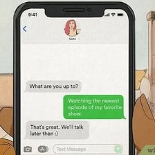 Two people having a casual conversation.