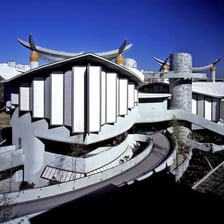 The exterior of the Los Angeles County Museum of Art