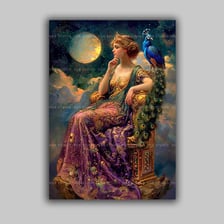 A classical artistic depiction of Hera, Greek goddess and queen of the gods.