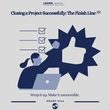 A person completing the final steps of a project