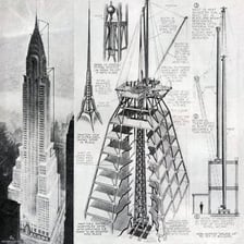 The Chrysler Building in New York, an example of Art Deco architecture.