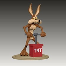 Wile E. Coyote with cartoon TNT explosives
