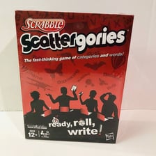 Scattergories and Scrabble games arranged for play.