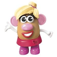 A Mrs. Potato Head toy with interchangeable facial features.