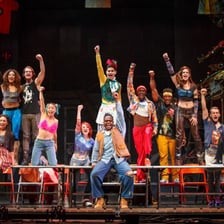 A stage performance of “La Vie Bohème” from the musical Rent