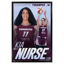 Kia Nurse playing basketball for the Toronto Tempo.