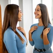 A person speaking aloud to another person