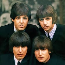Publicity photo of the Beatles, widely known as the Fab Four
