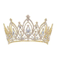 A small crown decorated with sparkling jewels.