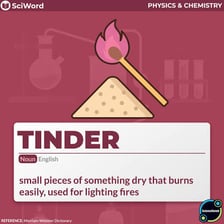 A small flame beginning to ignite combustible material.