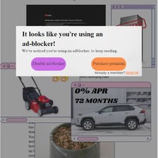 A webpage surrounded by online advertisements.