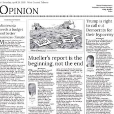 A newspaper page featuring an opinion editorial column.