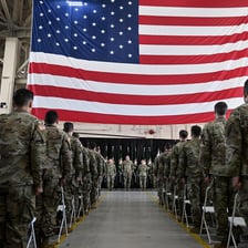 Army soldiers standing in formation