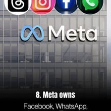 The Meta company logo associated with its Threads and WhatsApp services.