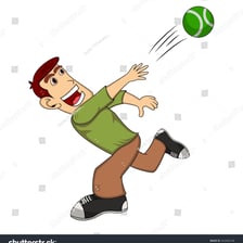 A person in motion throwing a ball