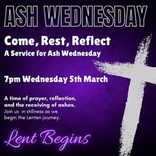 Ashes being placed on a person's forehead during a Lent service