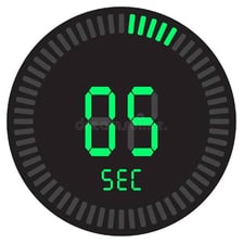 Stopwatch displaying elapsed seconds