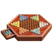 A Chinese checkers board shaped like a six-pointed star