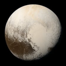 A NASA image of the dwarf planet Pluto